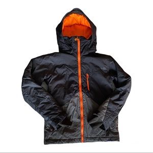 Boys Quiksilver winter jacket black grey size 10
